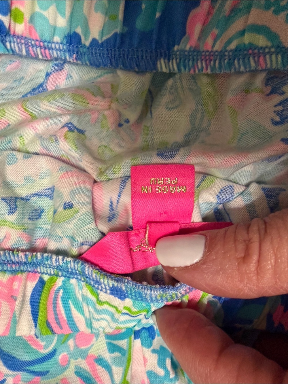 Lilly Pulitzer Pink-Blue-Green Paisley Strapless Romper - Picture 6 of 7